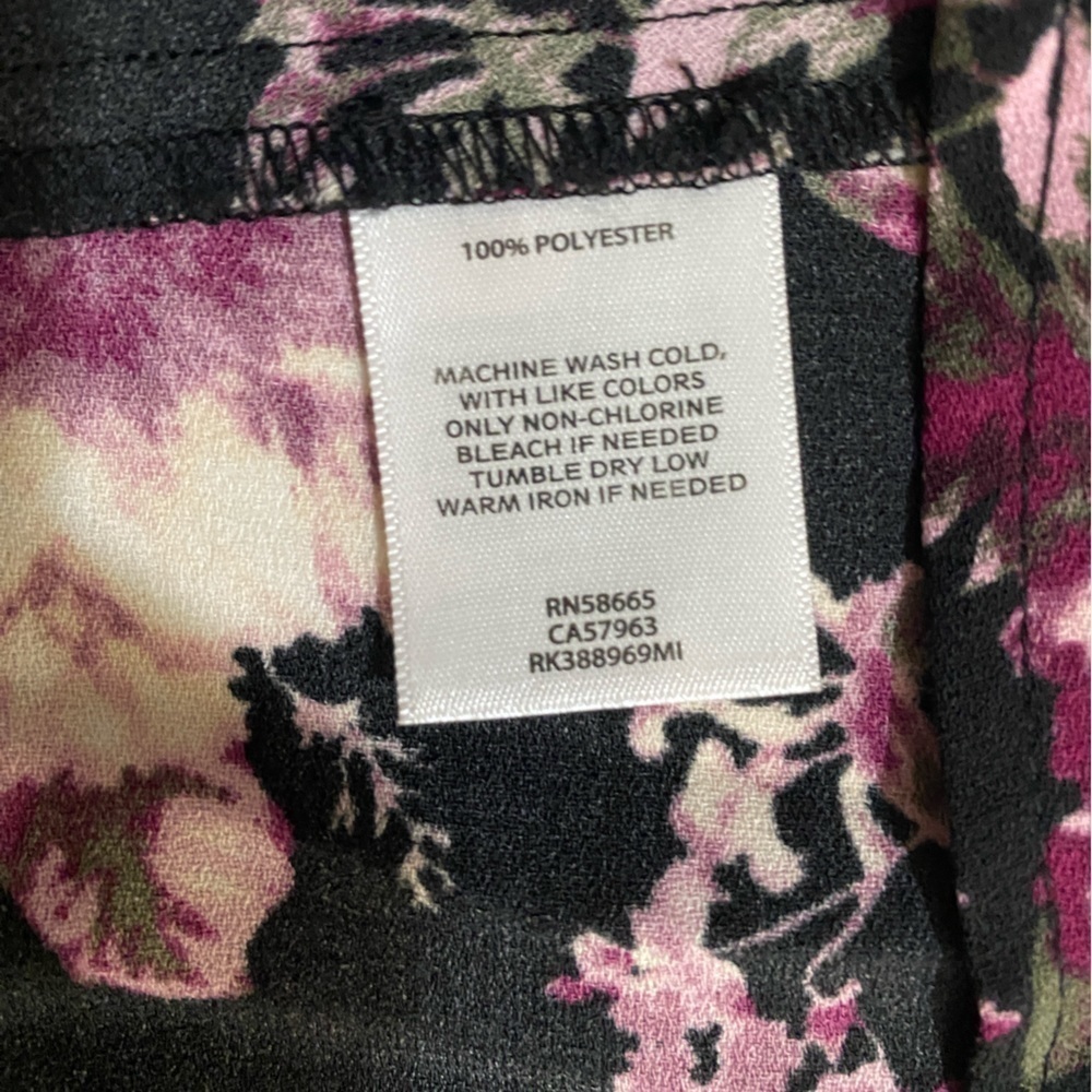 Free Press Black & Pink Floral Wrap Dress Size Large - Picture 13 of 14
